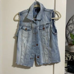 Jeans jacket vest